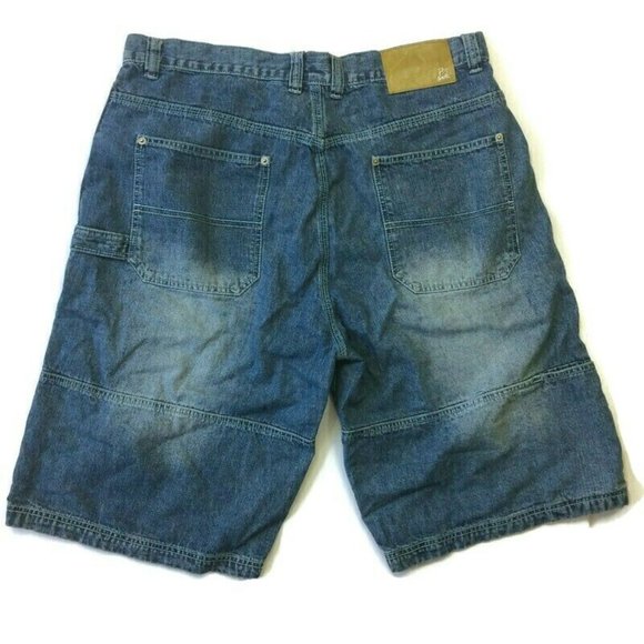 PJ Mark Men's Jean Shorts 38" Waist 13" Inseam Denim Medium Wash Faded Thighs - Picture 3 of 7